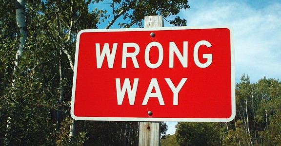 wrong way