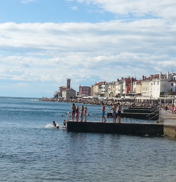 Un baño en Piran