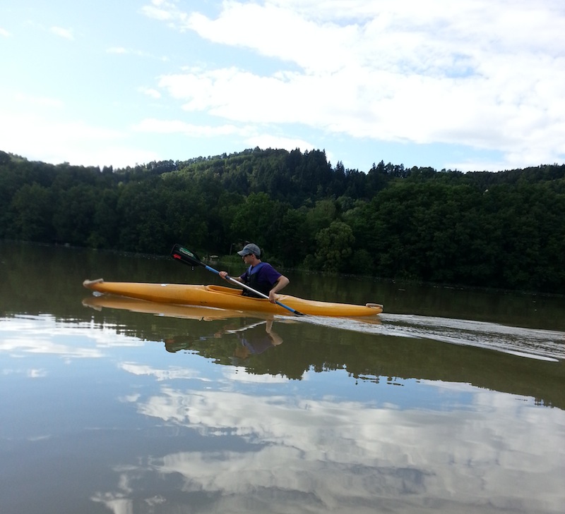 en kayak por el río Drava, Maribor