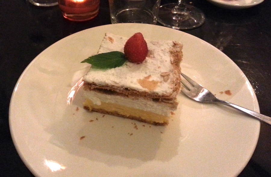 Okarina restaurant Bled. cake bled