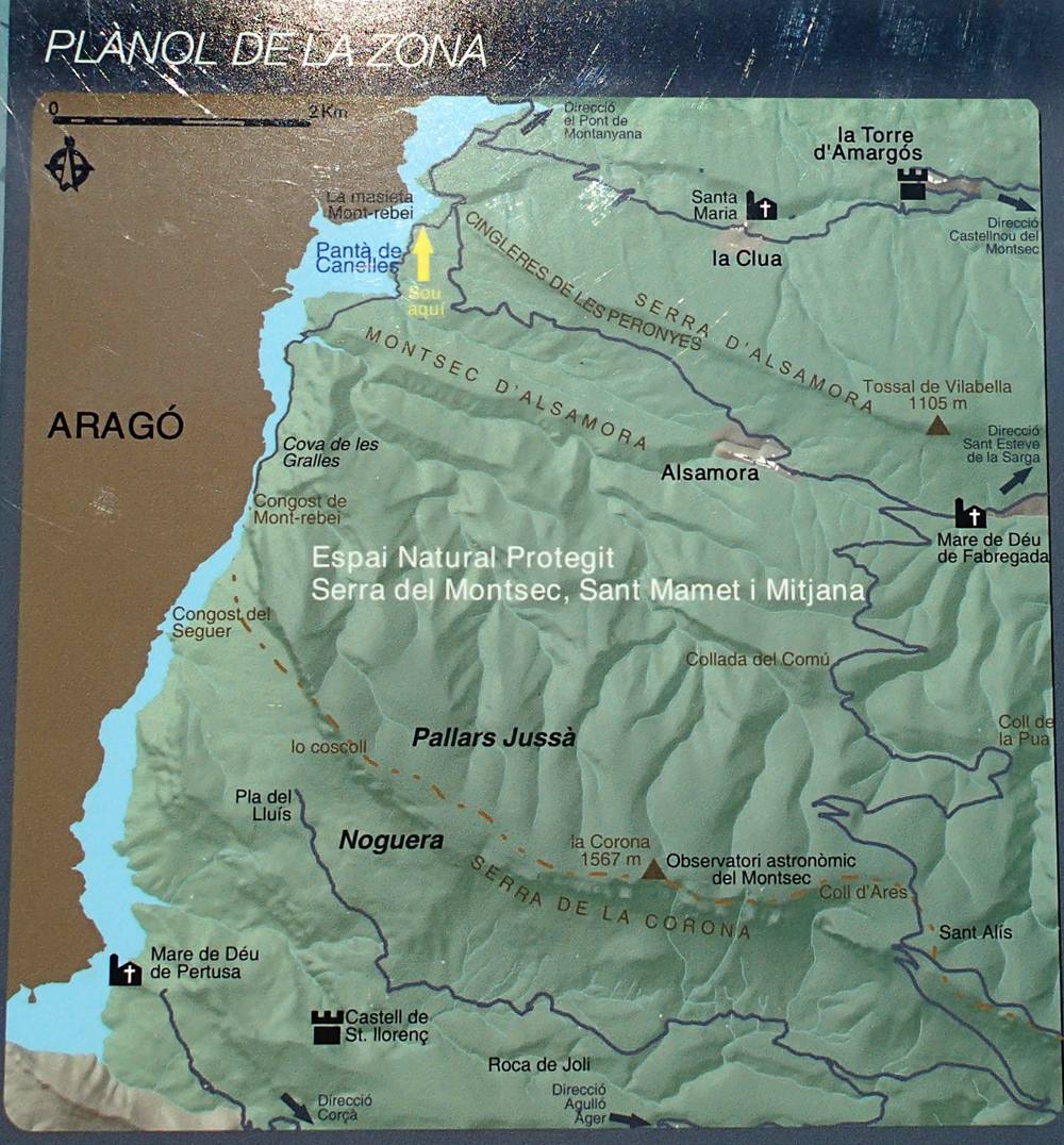 mapa congost mont rebei